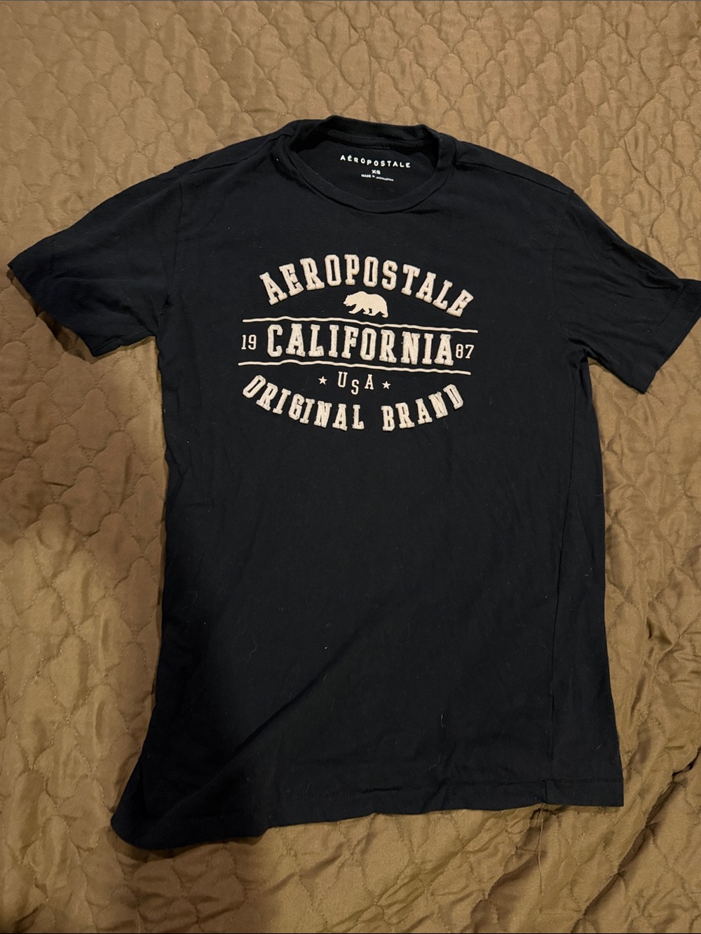 Aeropostale Black Short‑Sleeve California Graphic Tee
